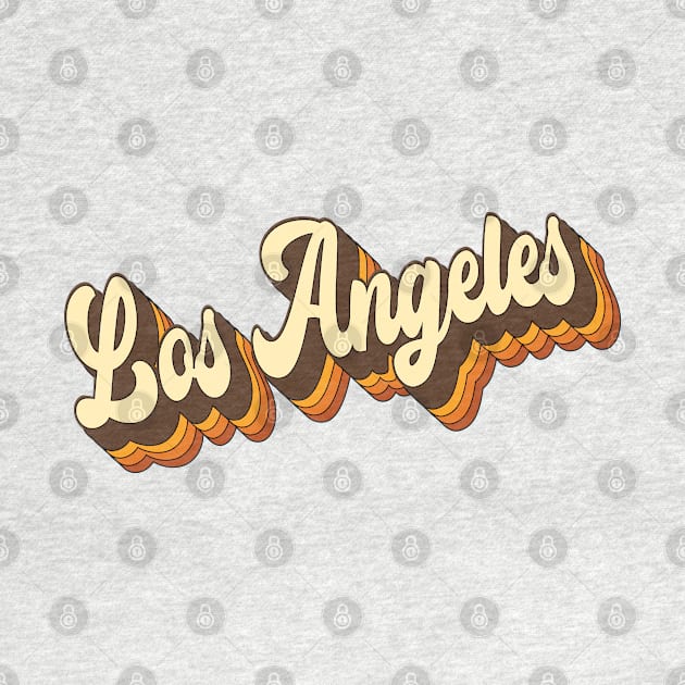 Retro Vintage 70s Groovy Los Angeles by Inspire Enclave